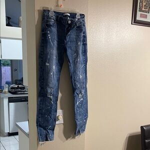 Dex women’s  Blue Distressed Skinny Jeans